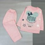 بلوز شلوار دخترانه صورتی