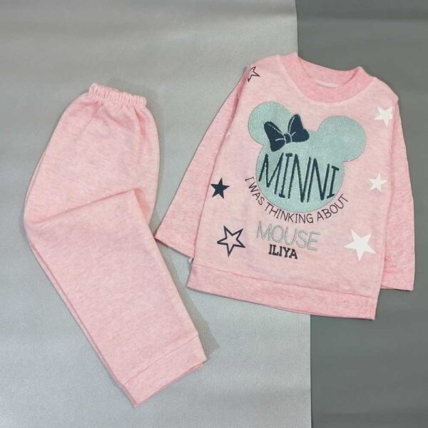 بلوز شلوار دخترانه صورتی