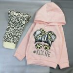 هودی شلوار گلبهی