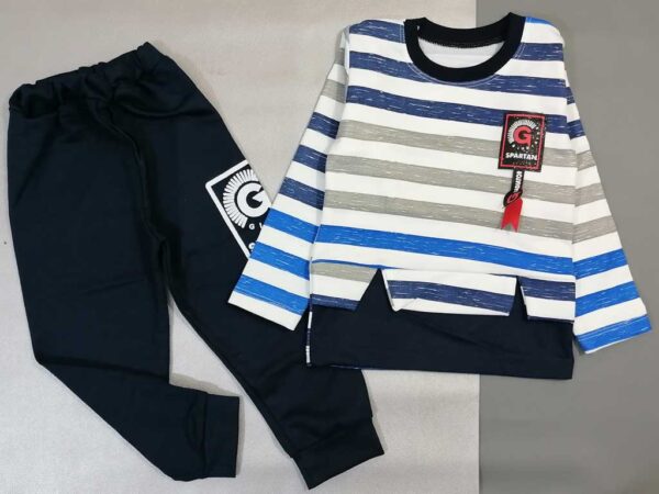 بلوز شلوار راه راه پسرانه