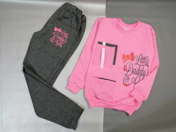 بلوز شلوار دخترانه صورتی