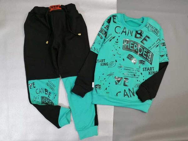 بلوز شلوار پسرانه سبزآبی