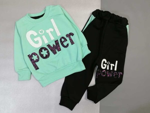 بلوز شلوار دخترانه سبز