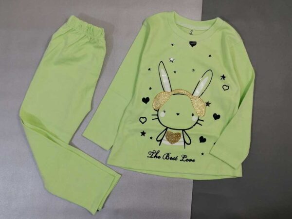 تیشرت شلوار دخترانه سبز