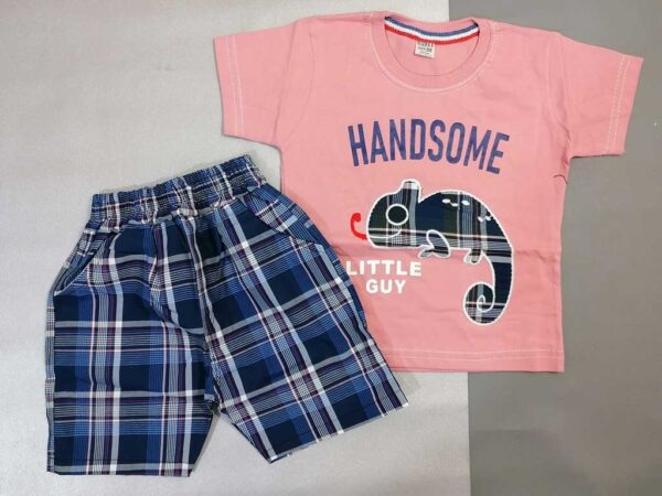 تیشرت شلوارک صورتی