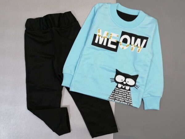 بلوز شلوار دخترانه آبی