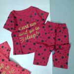 تیشرت شلوار دخترانه زرشکی