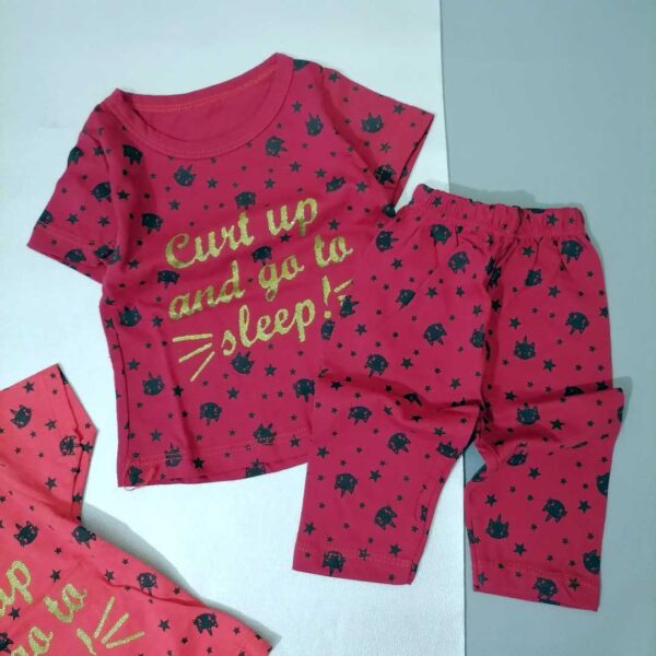 تیشرت شلوار دخترانه زرشکی