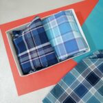 شلوارک بچه گانه چهارخونه آبی