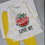 بلوز شلوار دخترانه بچگانه یلدایی طرح هندوانه