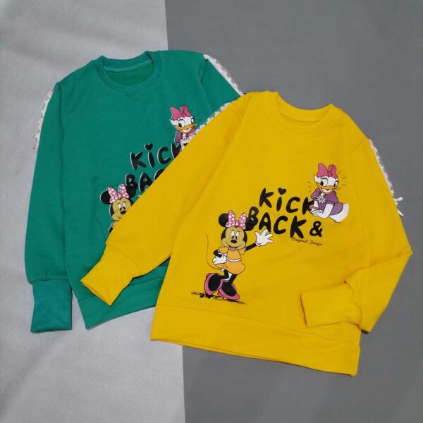 بلوز تک بچه گانه دخترانه طرح میکی و اردک