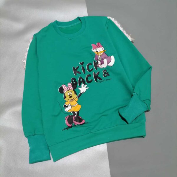 بلوز تک دخترانه میکی و اردک سبز