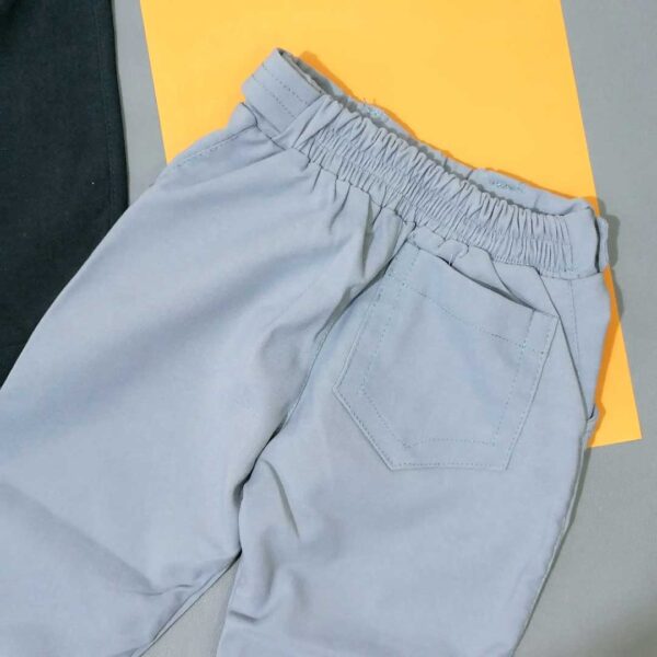 شلوار کتان بچه گانه طوسی