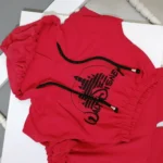 کراپ دخترانه کلاه دار با شلوار بگ | صفر تا 5 سال - Image 2