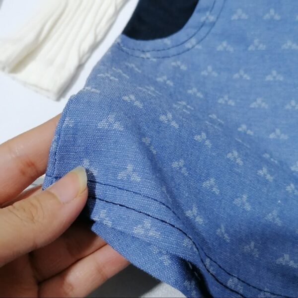 سارافون آستین دار دخترانه طرح دامنی - Image 2