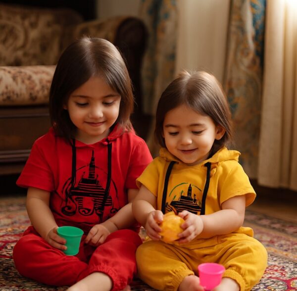 کراپ دخترانه کلاه دار با شلوار بگ | صفر تا 5 سال - Image 7