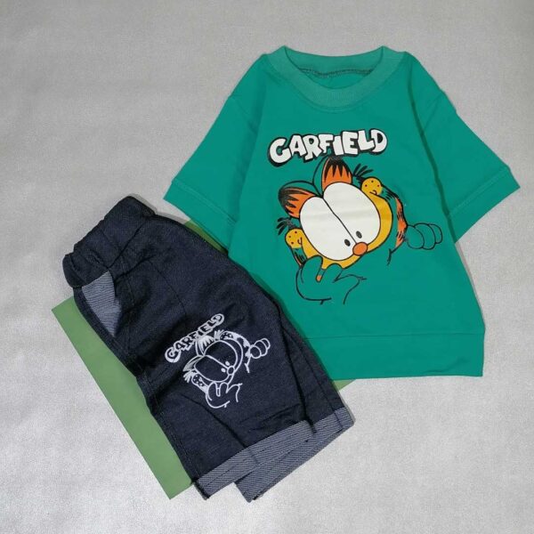 تی شرت شلوارک پسرانه سبز