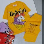 تیشرت شلوارک دخترانه زرد