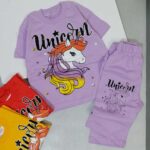 تیشرت شلوارک دخترانه یونیکورن