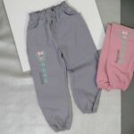 شلوار دخترانه بچه گانه طوسی