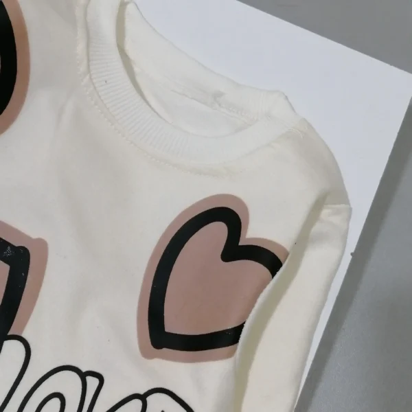 بلوز شلوار دخترانه قلبی ترند سال | مناسب 2 تا 7 سال - Image 4