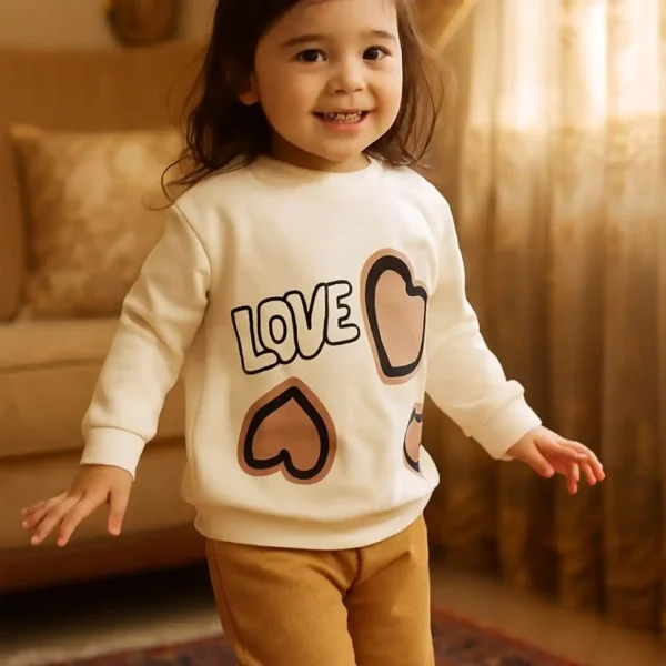 بلوز دخترانه قلبی