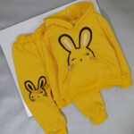 هودی شلوار دخترانه زرد مناسب تا 5 سال