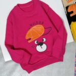 بلوز تک بچه گانه اسپرت سرخابی مناسب 2 تا 5 سال