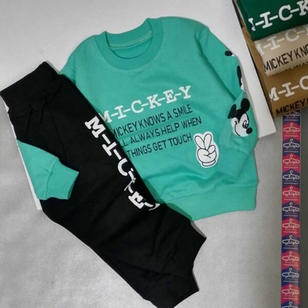 بلوز شلوار بچه گانه شیک طرح میکی مناسب تا 5 سال