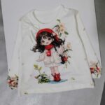 بلوز تک دخترانه سفید شیک و فانتزی