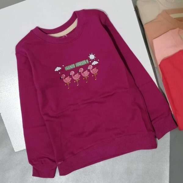 بلوز دورس دخترانه طرح فلامینگو مناسب 2 تا 9 سال