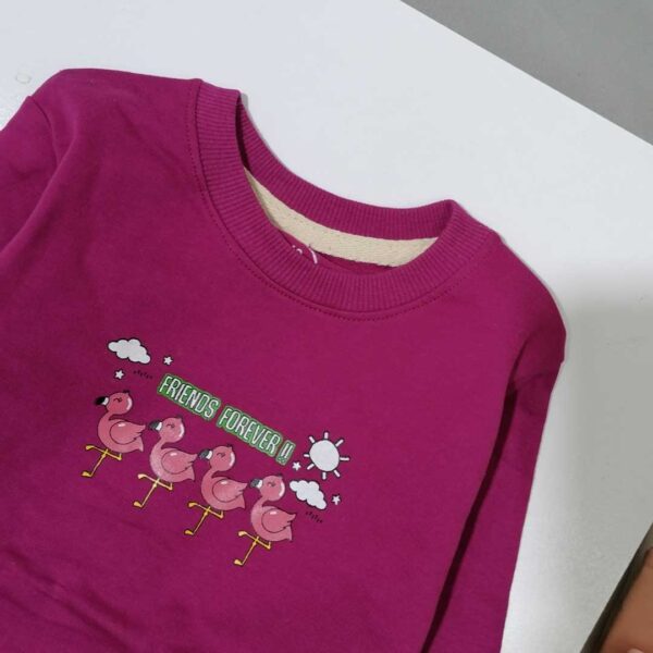 بلوز دورس دخترانه طرح فلامینگو مناسب 2 تا 9 سال