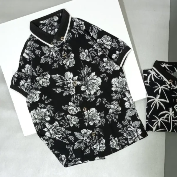 پیراهن هاوایی پسرانه وارداتی مشکی