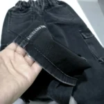 شلوار لی سنگ شور بچه گانه مشکی زغالی