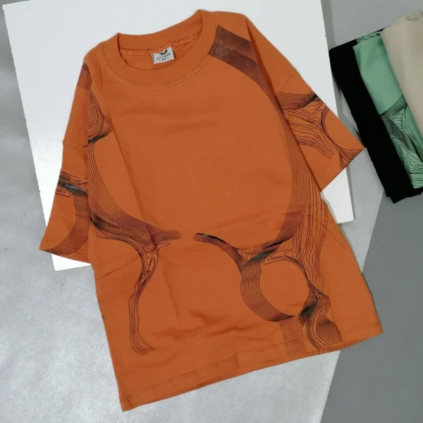 تیشرت لانگ پسرانه جنس پنبه مناسب 5 تا 17 سال - Image 5