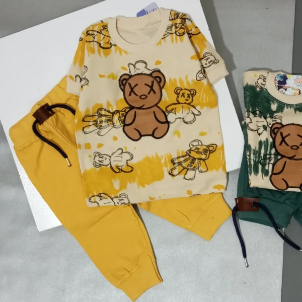 تیشرت شلوار پسرانه تدی بیسکوییتی