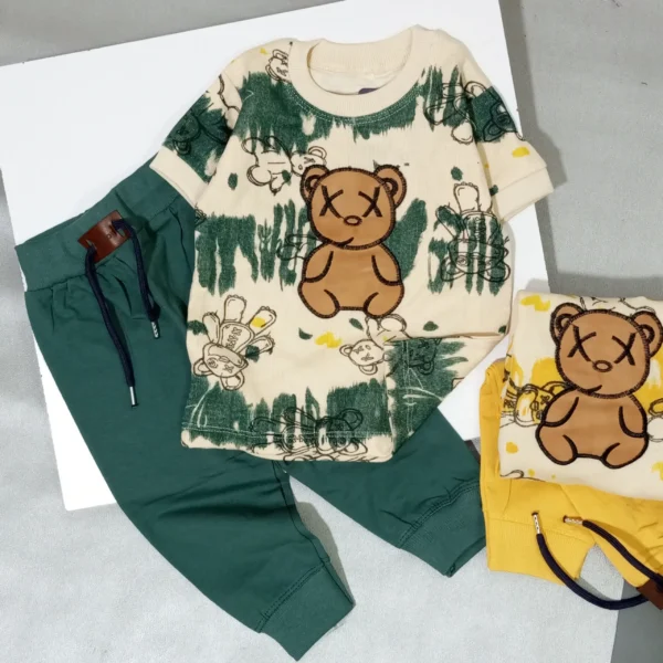 تیشرت شلوار پسرانه تدی بیسکوییتی