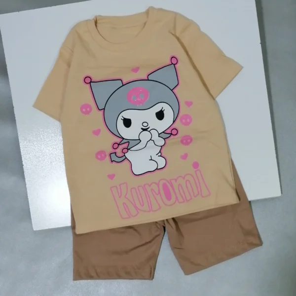 تیشرت شلوارک دخترانه کرومی