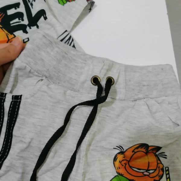 شلوارک پسرانه بچه گانه طرح گارفیلد مناسب 3 تا 12 سال