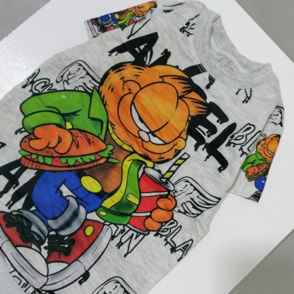 شلوارک پسرانه بچه گانه طرح گارفیلد مناسب 3 تا 12 سال