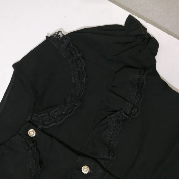 شومیز دخترانه گیپوردار مشکی