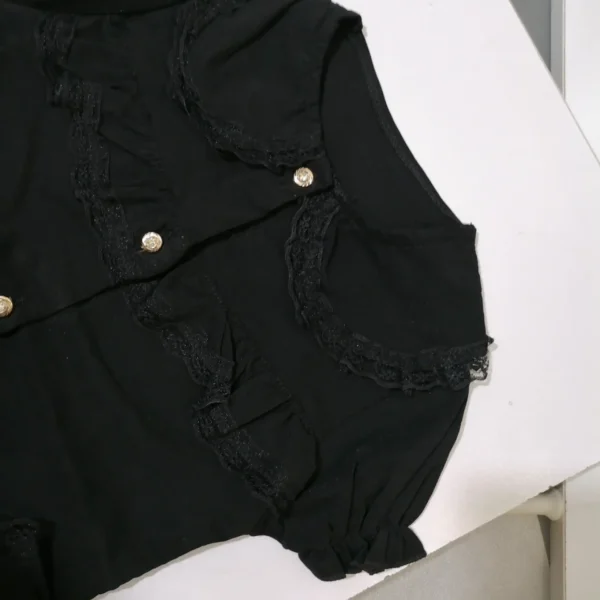 شومیز دخترانه گیپوردار مشکی