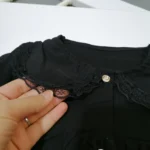 شومیز دخترانه گیپوردار مشکی