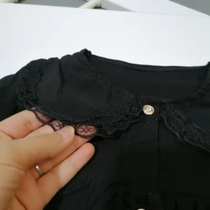 شومیز دخترانه گیپوردار مشکی