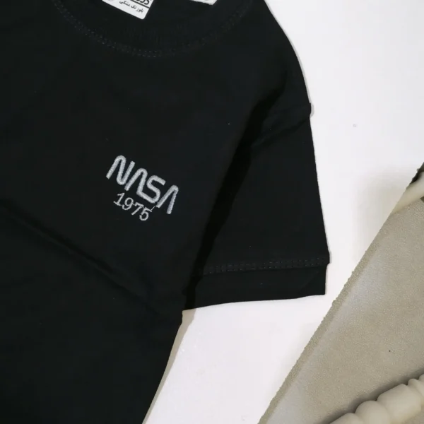 تیشرت پسرانه مشکی محرمی ناسا مناسب 2 تا 17 سال