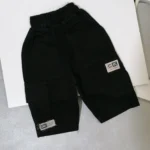 شلوارک کتان اسپرت بچه گانه مشکی