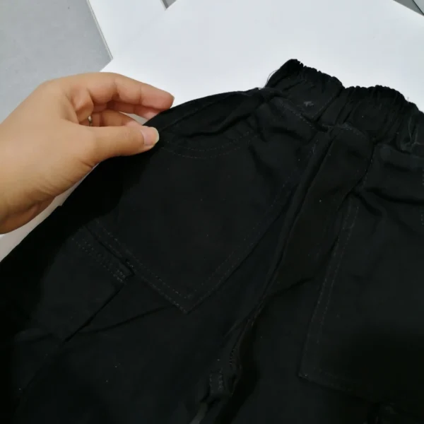 شلوارک کتان اسپرت بچه گانه مشکی