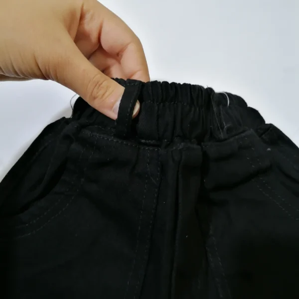 شلوارک کتان اسپرت بچه گانه مشکی