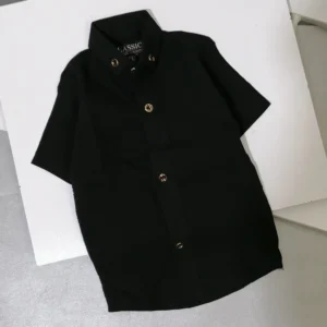 پیراهن پسرانه مشکی محرمی مناسب 2 تا 12 سال