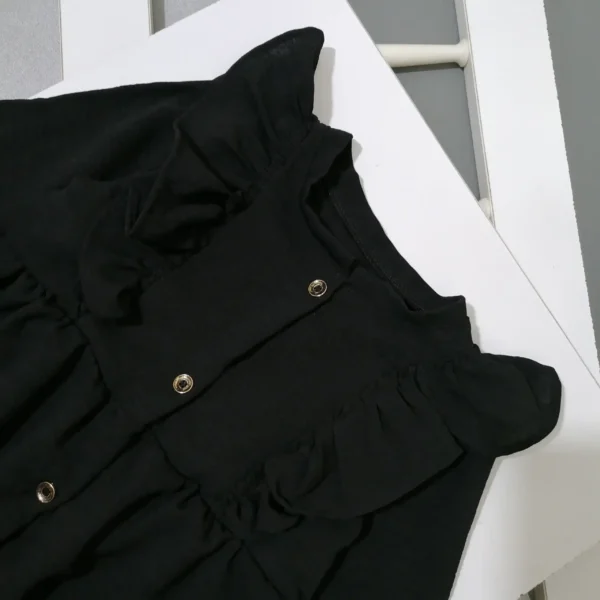 پیراهن مانتویی دخترانه پرنسسی مشکی